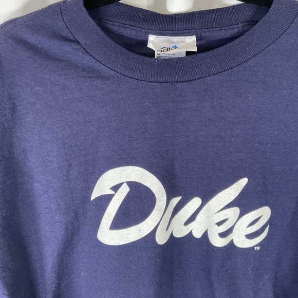 Duke Adidas Blue Devils Tshirt Duke Dad Sports College Vtg 100% Cotton Size XL - Picture 3 of 5